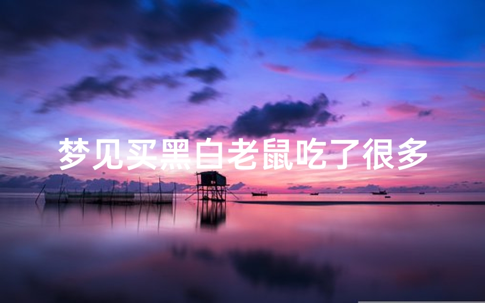梦见买黑白老鼠吃了很多_梦见白老鼠吃黑老鼠
