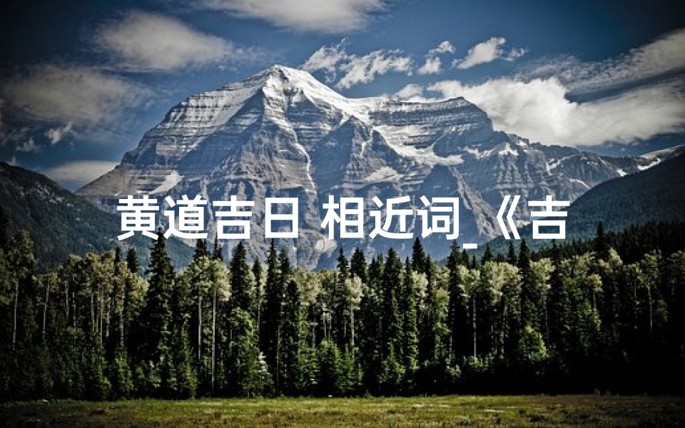 黄道吉日 相近词_《吉时良辰:黄道吉日之选》