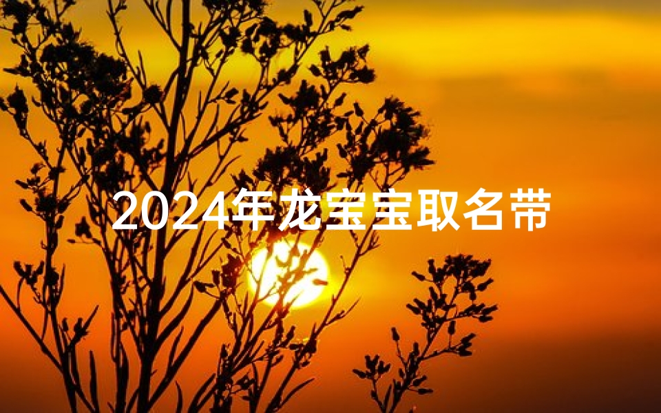 2024年龙宝宝取名带浩字姓张