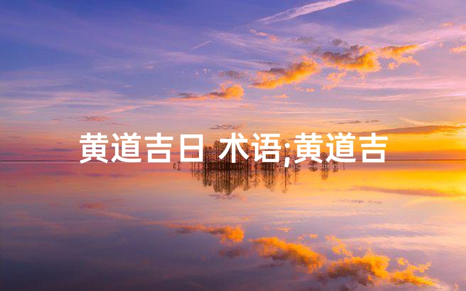 黄道吉日 术语;黄道吉日指