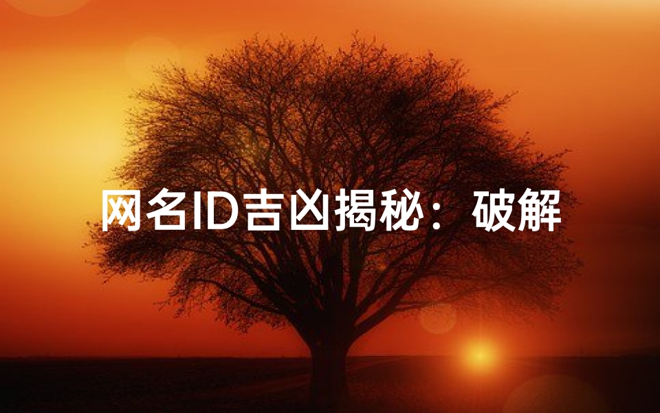 网名ID吉凶揭秘:破解好运密码