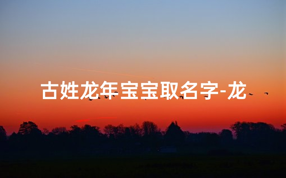 古姓龙年宝宝取名字-龙脉传承,古姓龙年宝宝闪耀新生