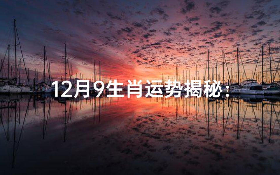 12月9生肖运势揭秘:今日运势大揭秘