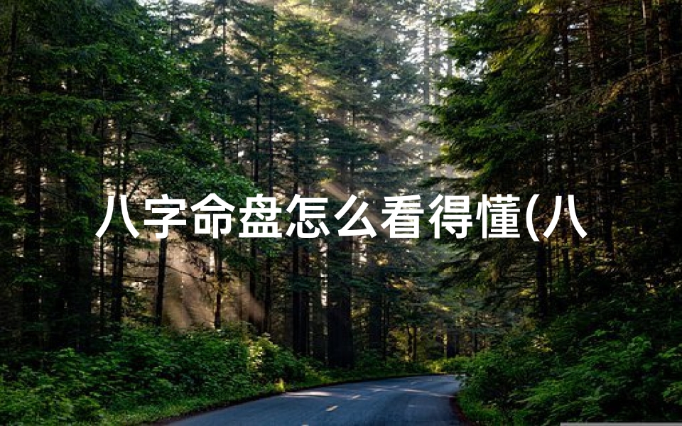 八字命盘怎么看得懂(八字命盘解读入门指南)