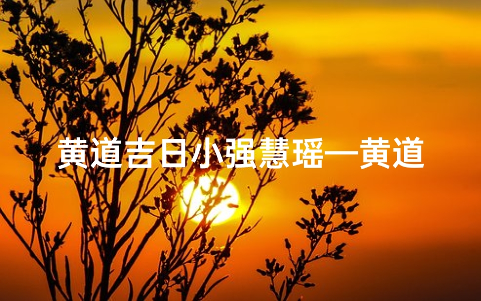 黄道吉日小强慧瑶—黄道吉日下一句是什么