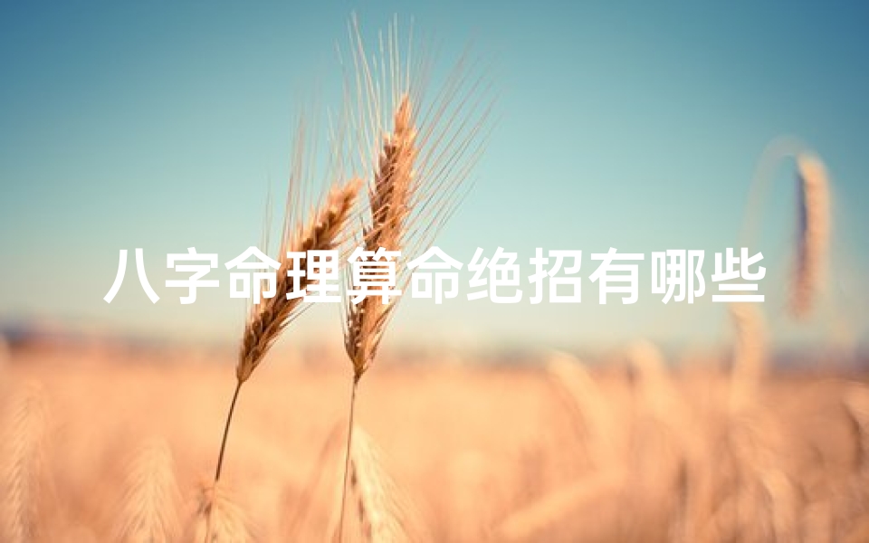 八字命理算命绝招有哪些-八字命理算命绝招有哪些书