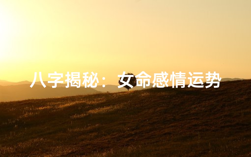 八字揭秘:女命感情运势八字解析