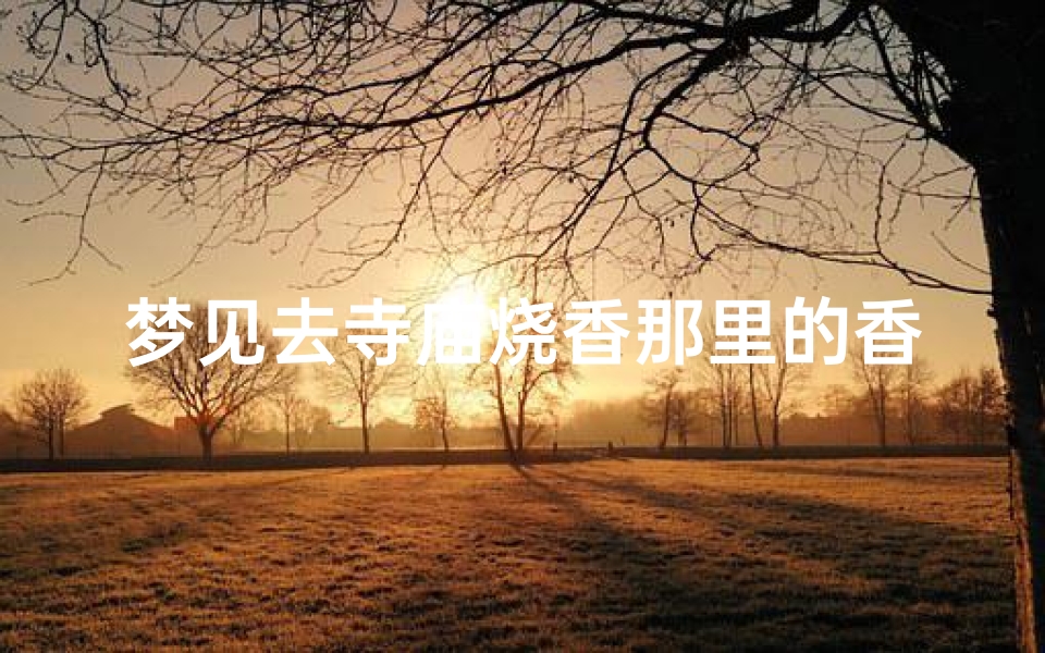 梦见去寺庙烧香那里的香火很旺