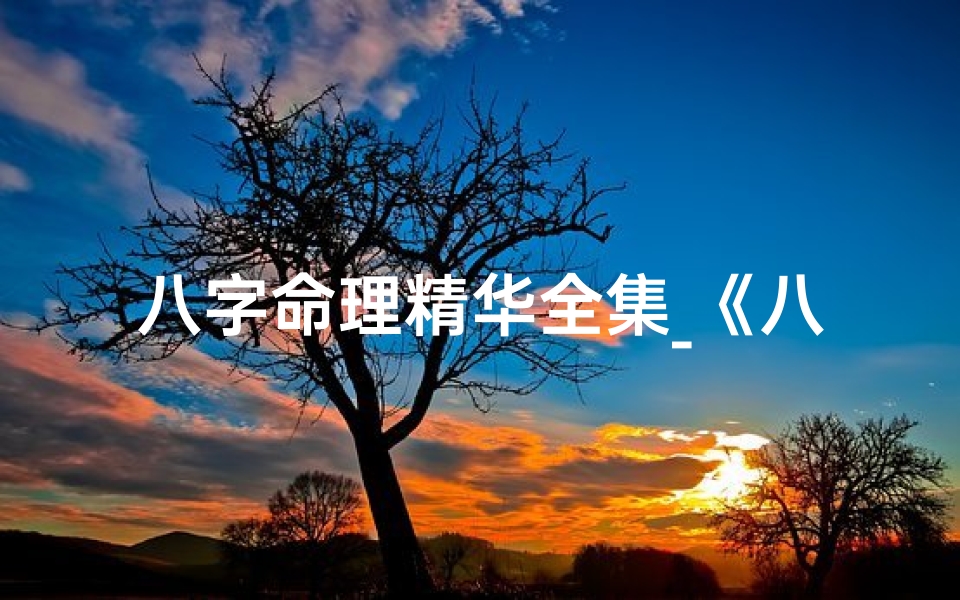 八字命理精华全集_《八字命理揭秘大全:揭秘命运之谜》