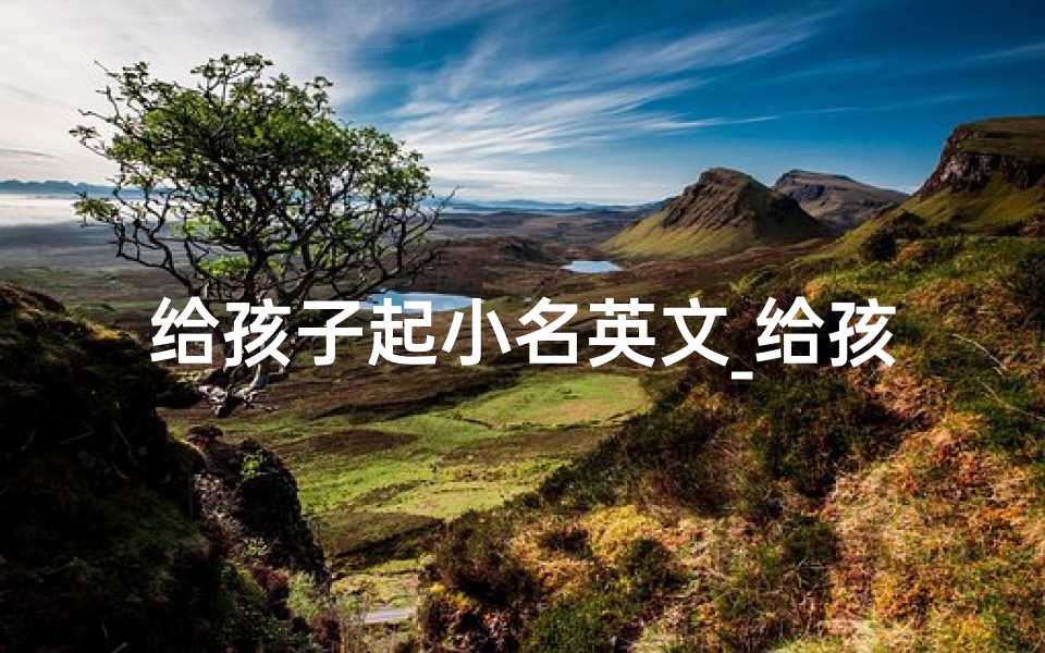 给孩子起小名英文_给孩子起英文名字的英语表达