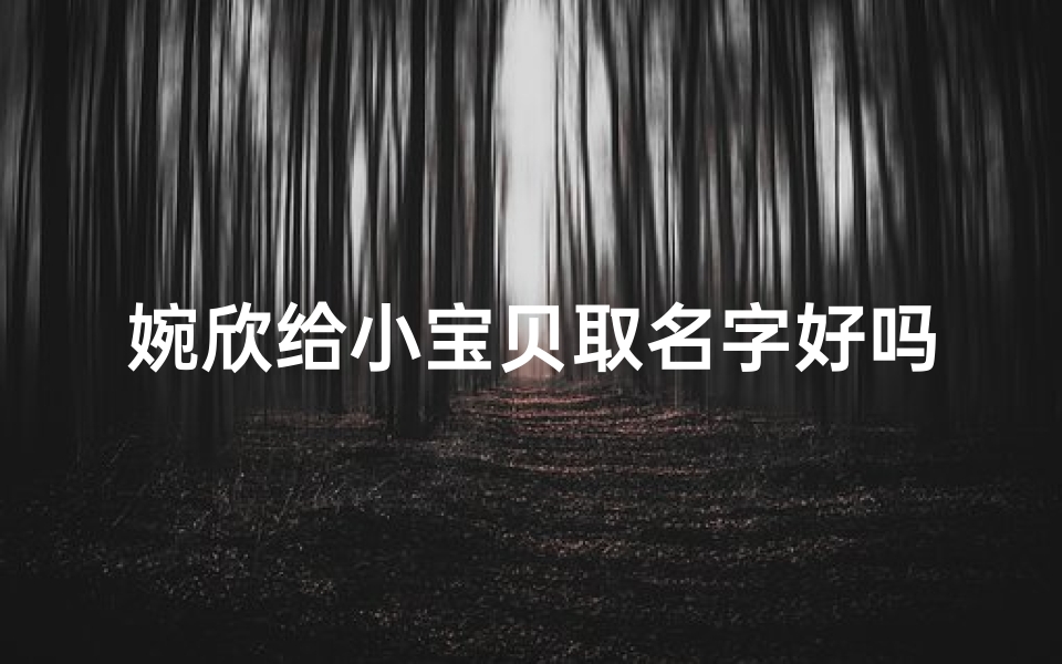 婉欣给小宝贝取名字好吗