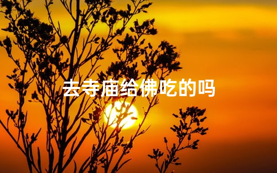 去寺庙给佛吃的吗