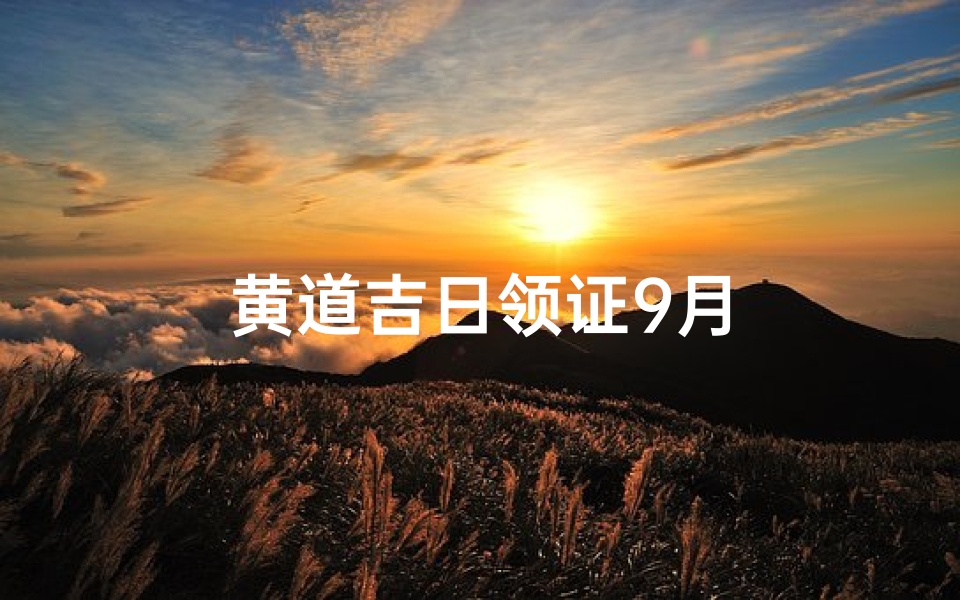 黄道吉日领证9月-优贝算卦网