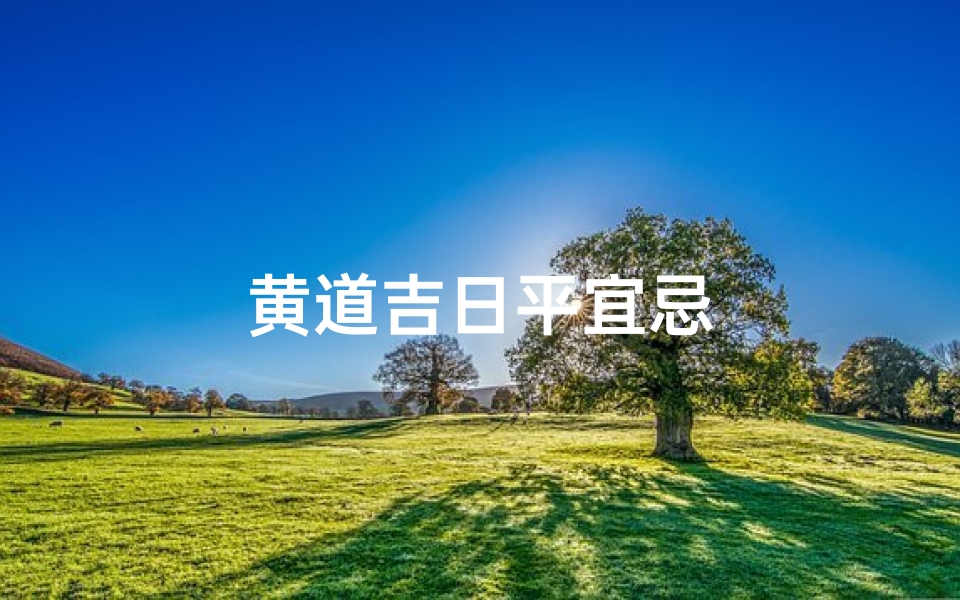 黄道吉日平宜忌