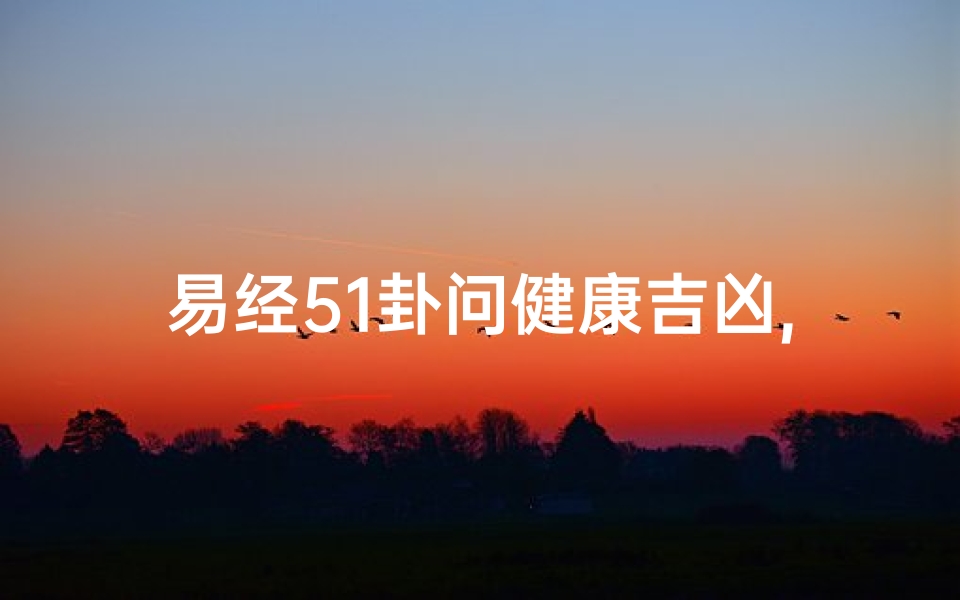 易经51卦问健康吉凶,《易经51卦解健康吉凶:运势揭秘》