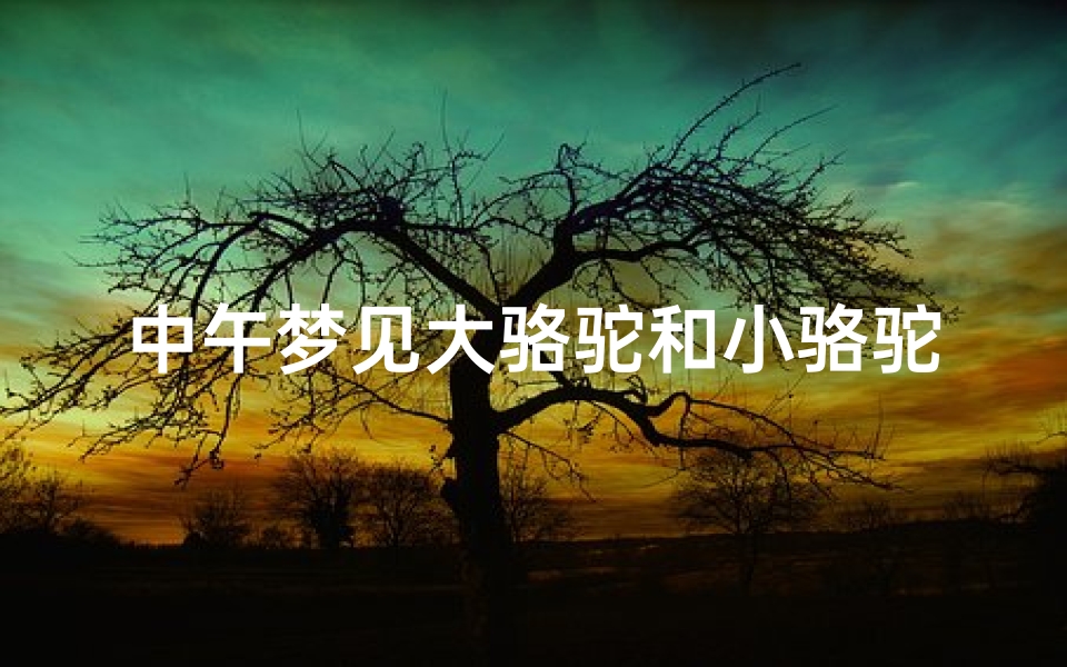 中午梦见大骆驼和小骆驼,梦到骆驼和大象是咋回事-优贝算卦网