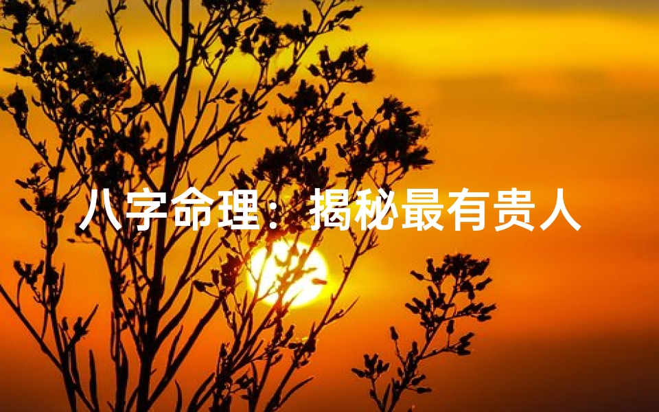 八字命理:揭秘最有贵人相助的八字格局