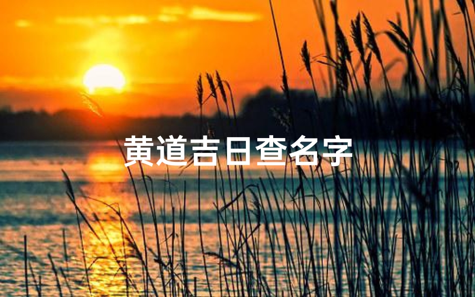 黄道吉日查名字