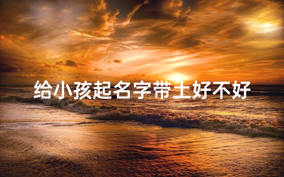 给小孩起名字带土好不好