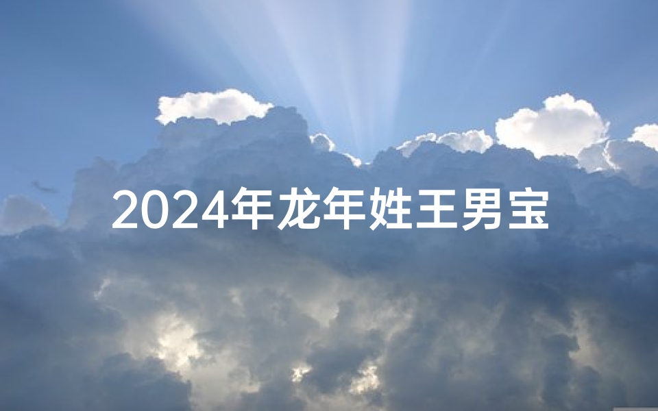 2024年龙年姓王男宝宝取名(2024年属龙的名字)