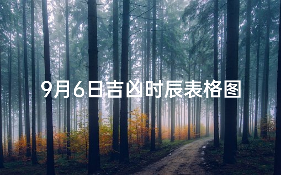 9月6日吉凶时辰表格图,《9月6日吉凶时辰详览:精准把握每日运势》