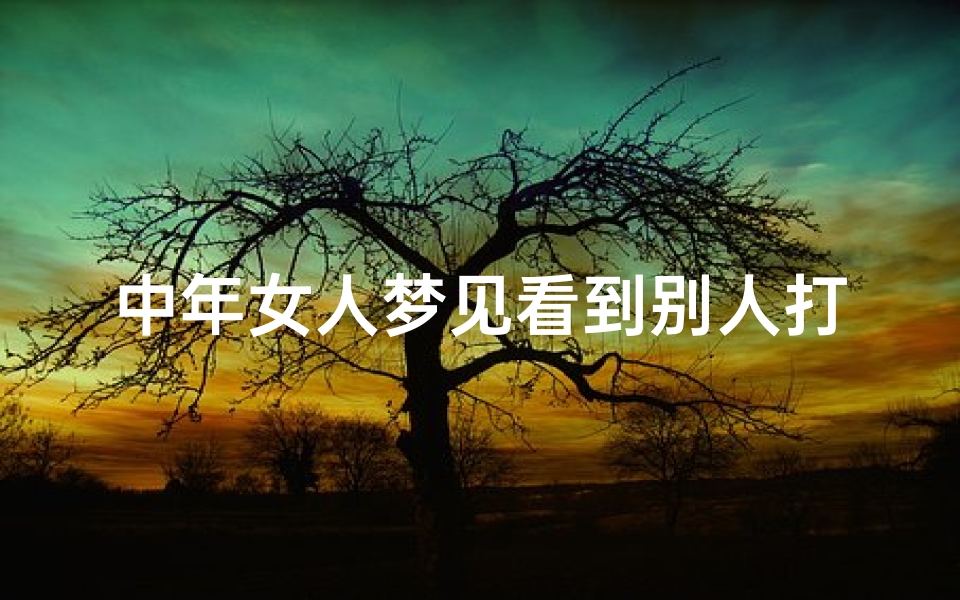中年女人梦见看到别人打架、中年女人梦见看到别人打架了