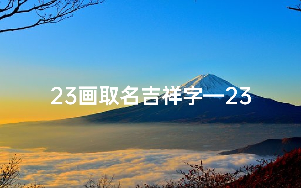 23画取名吉祥字—23画名字吉凶揭秘:探寻女宝宝最佳命名之道