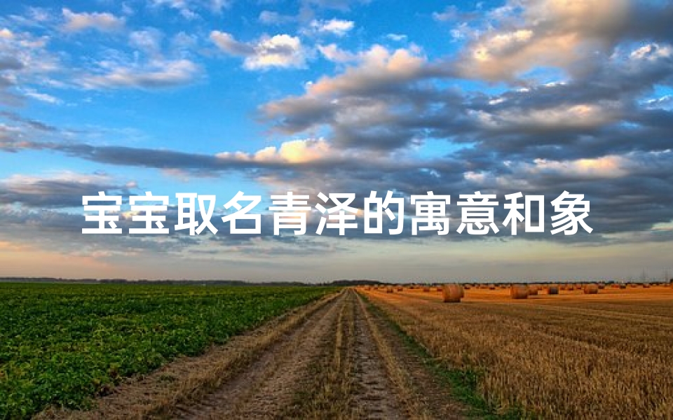 宝宝取名青泽的寓意和象征;《青泽宝宝:寓意清新,象征美好人生》