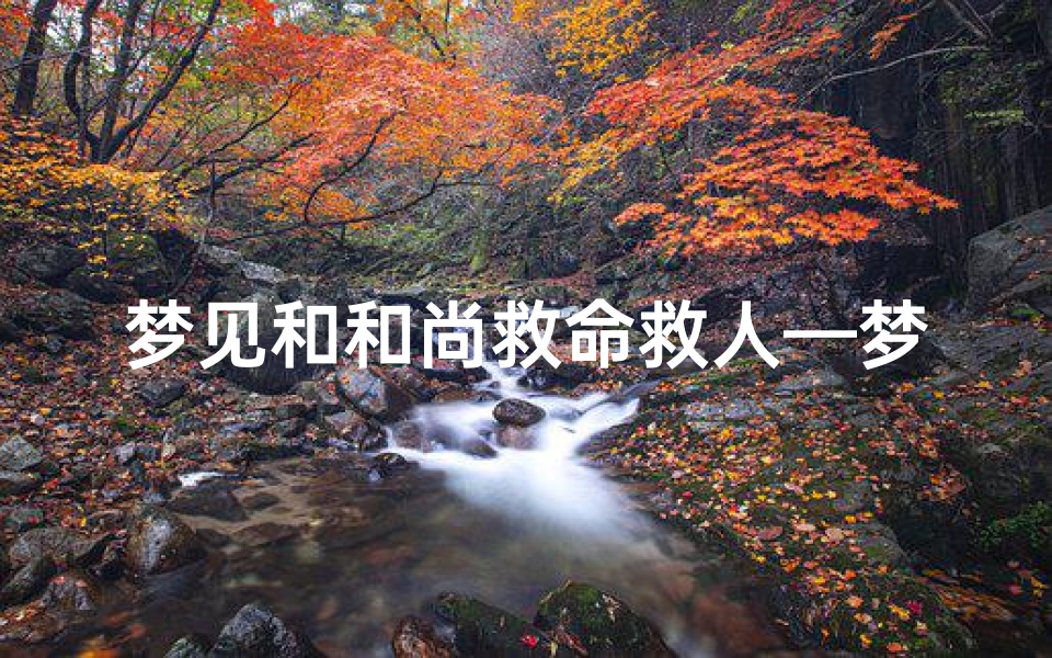 梦见和和尚救命救人—梦到和尚帮我消灾