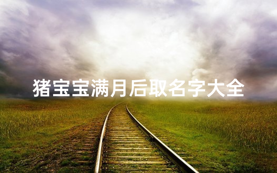 猪宝宝满月后取名字大全-猪宝宝满月取名大全:寓意吉祥好听的宝宝名字推荐