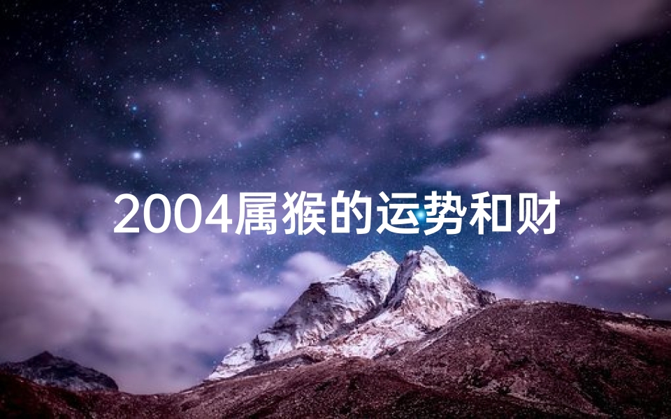 2004属猴的运势和财运、2004猴年运势揭秘:财运亨通,事业腾飞