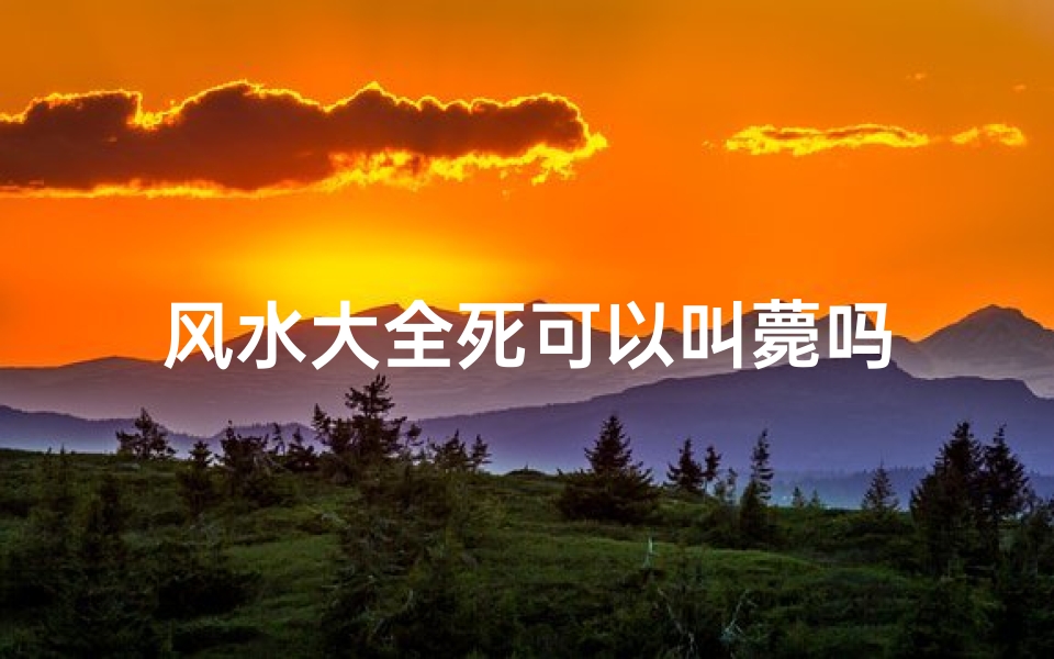 风水大全死可以叫薨吗