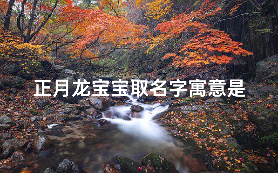正月龙宝宝取名字寓意是什么,《正月龙宝宝名字寓意:吉祥如意,龙腾盛世》