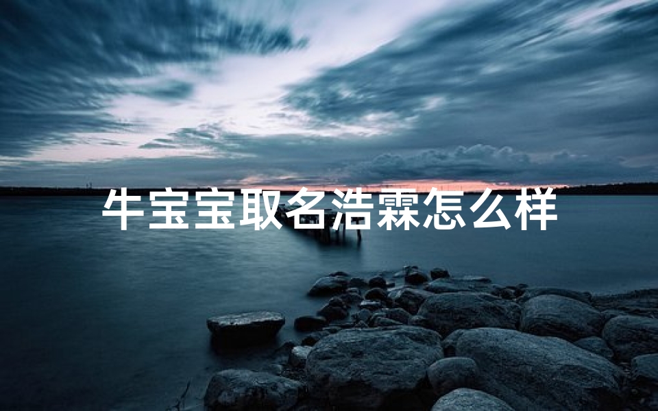 牛宝宝取名浩霖怎么样