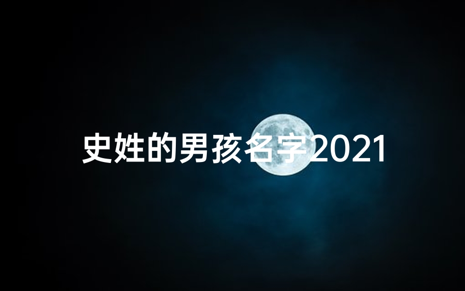 史姓的男孩名字2021—《史姓龙宝宝男孩取名:寓意吉祥的字汇精选》