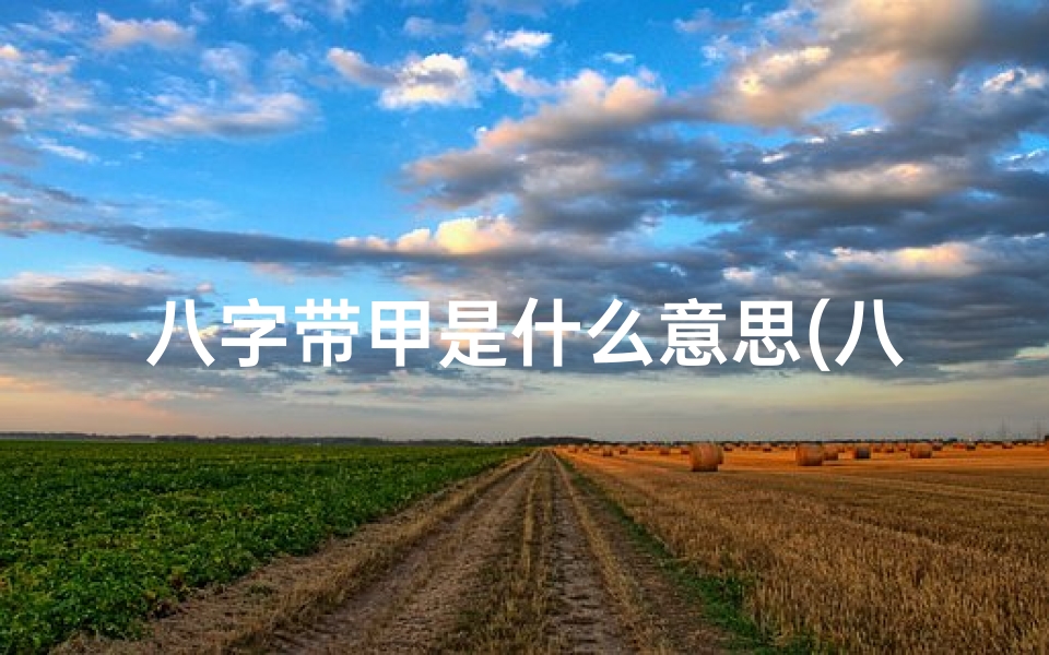 八字带甲是什么意思(八字带甲子女命婚姻解析:揭秘幸福姻缘密码)