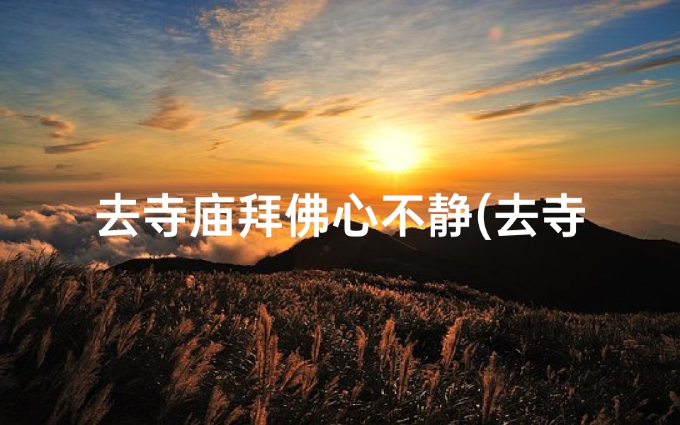 去寺庙拜佛心不静(去寺庙心里很平静)