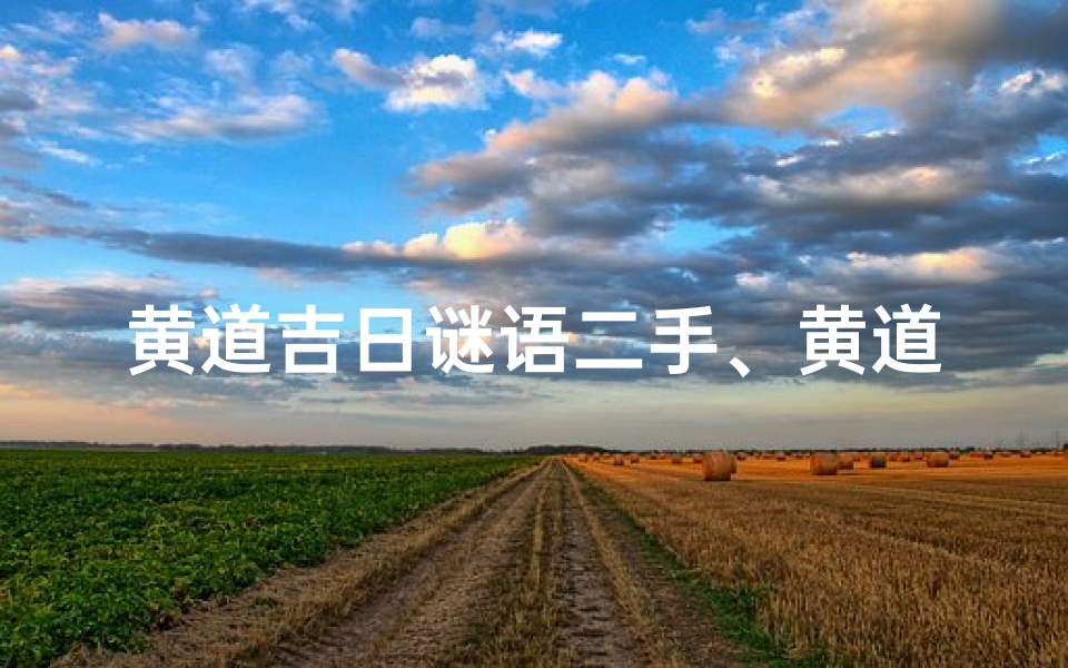 黄道吉日谜语二手、黄道吉日巧遇,二手宝物寻主
