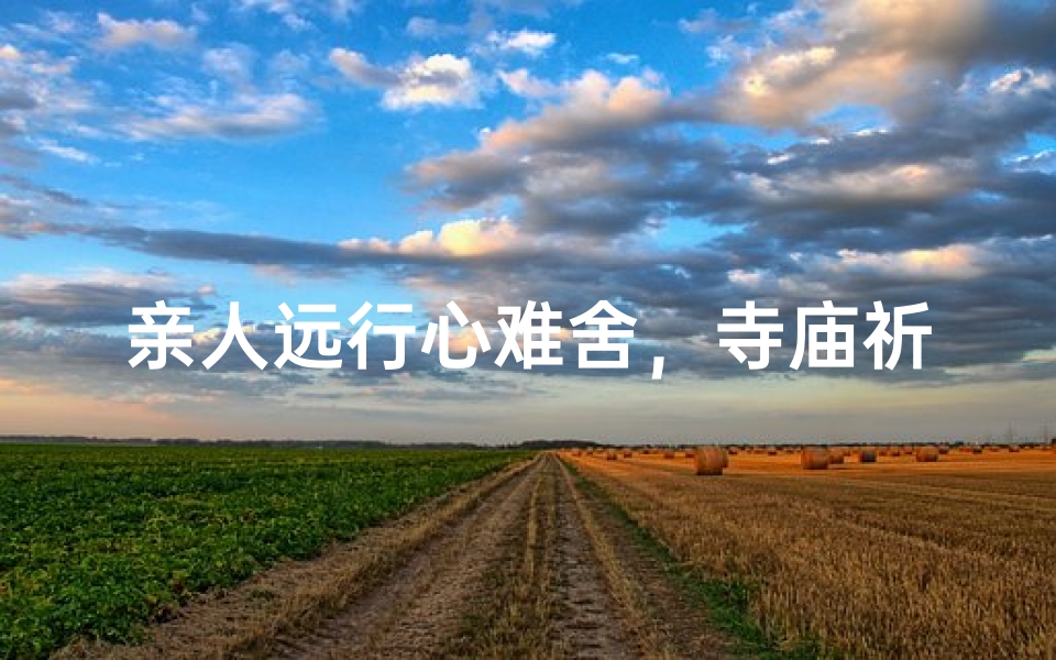 亲人远行心难舍,寺庙祈福寄哀思