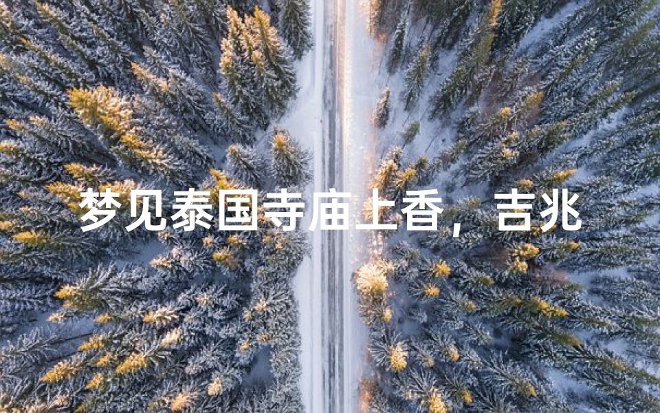梦见泰国寺庙上香,吉兆:财运亨通,福泽深厚