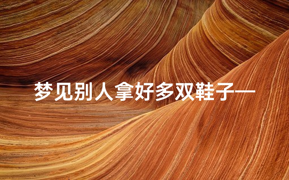 梦见别人拿好多双鞋子—梦到别人拿鞋子