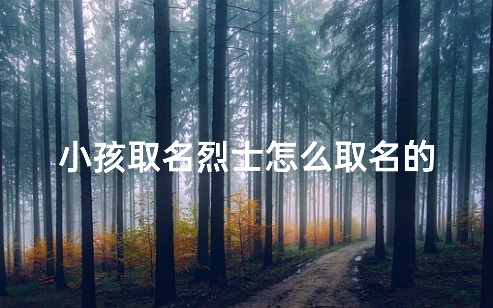小孩取名烈士怎么取名的-小孩取名烈士怎么取名的好听