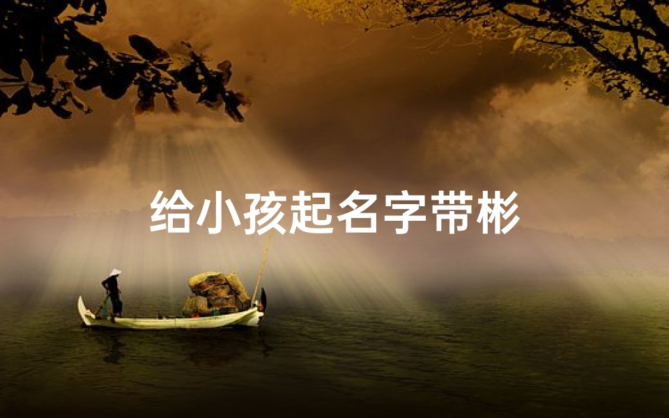 给小孩起名字带彬