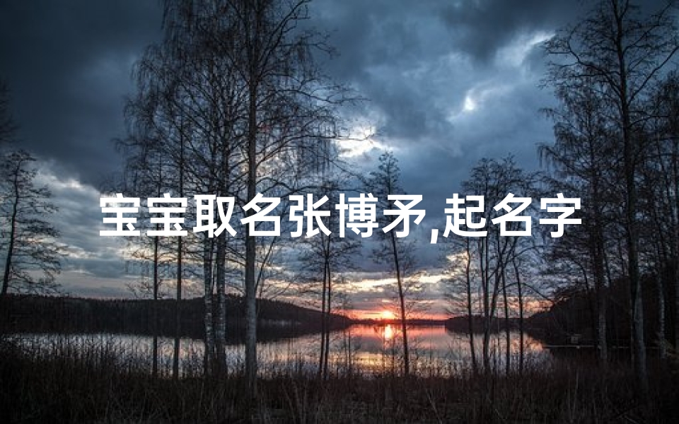 宝宝取名张博矛,起名字张博什么好