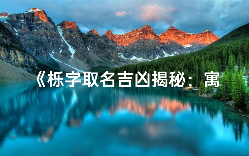 《栎字取名吉凶揭秘:寓意与运势深度解析》