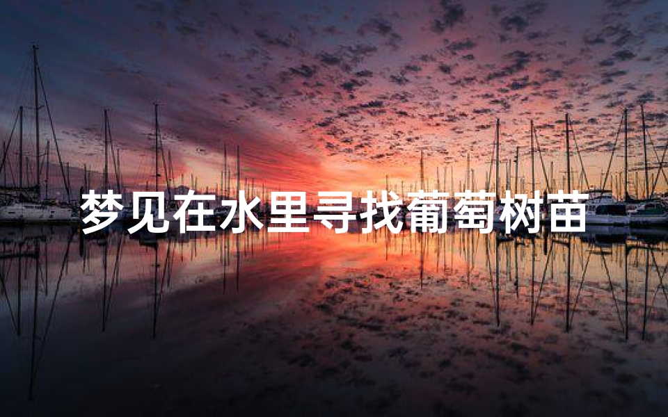 梦见在水里寻找葡萄树苗、梦见在水里寻找葡萄树苗什么意思