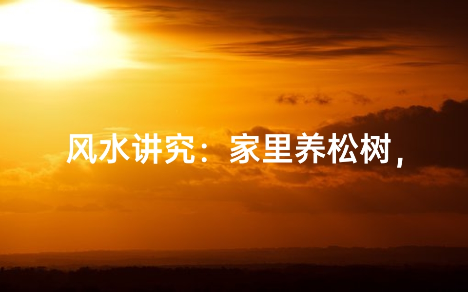 风水讲究:家里养松树,宜还是不宜?