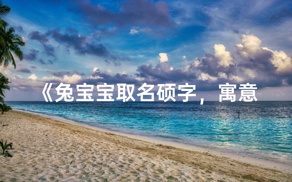 《兔宝宝取名硕字,寓意美好又好听》