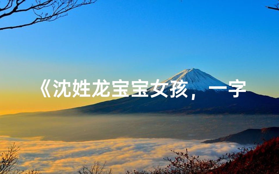 《沈姓龙宝宝女孩,一字命名彰显独特气质》