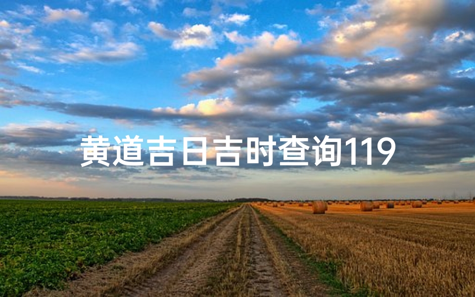 黄道吉日吉时查询119、黄道吉日吉时查询:119精准择日服务